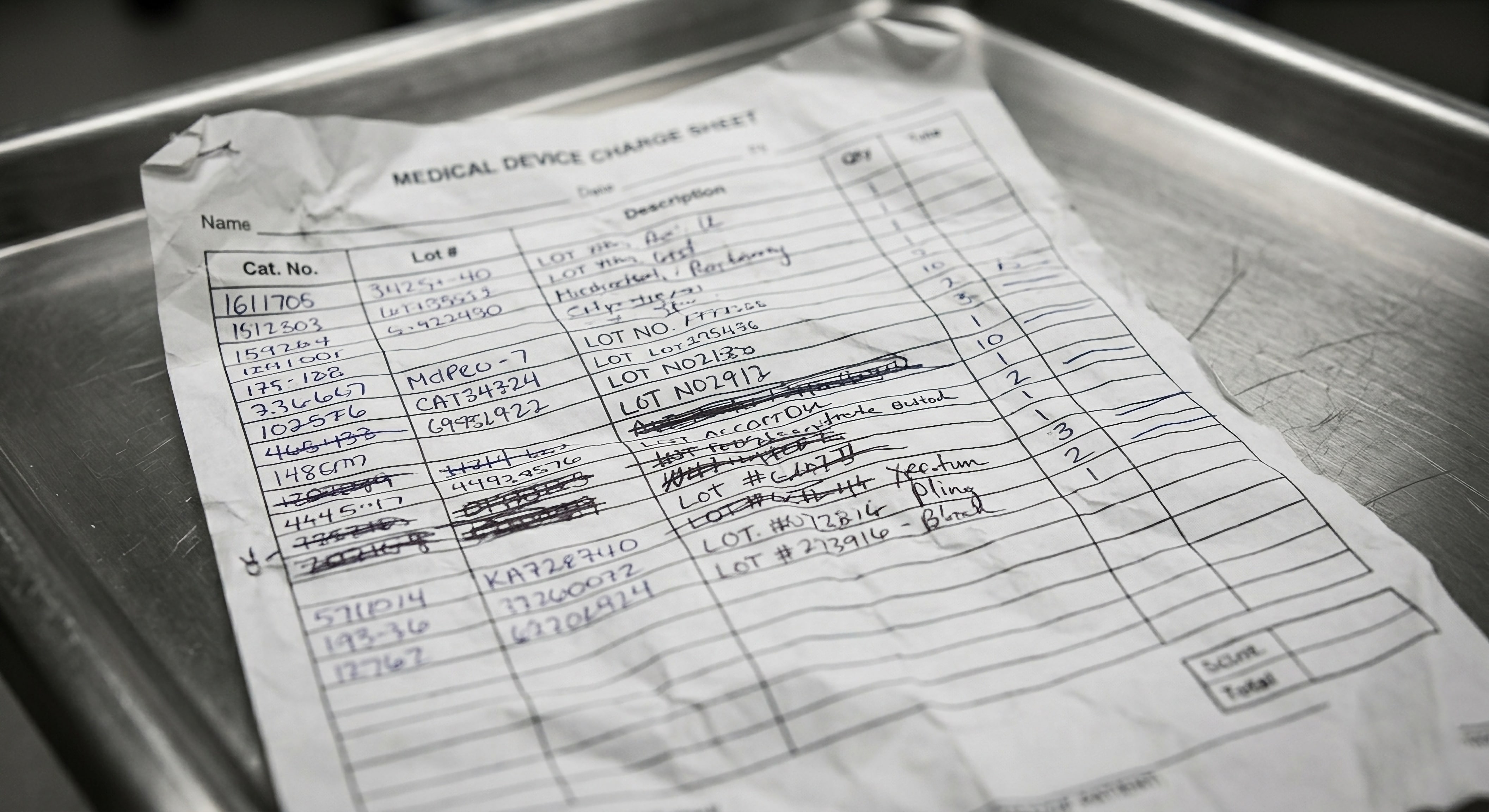 The Charge Sheet Problem: From Handwritten Form to Invoiceable Data